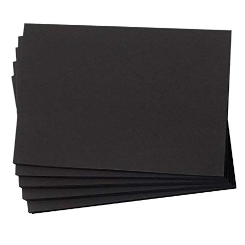 Hamilco Black Colored Cardstock Thick paper - Blank Note Greeting Invitations & Index Cards - 5 x 7" Heavy Weight 80 lb Scrapbook Chalkboard Card Stock - 100 Pack - Image 1